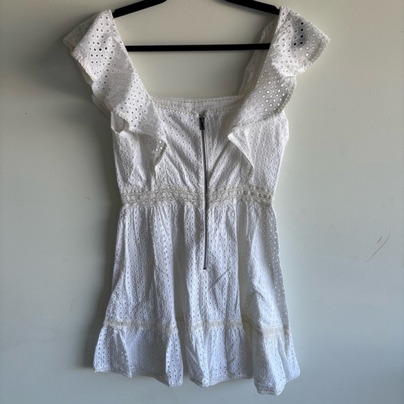 Alice and Olivia Remada Eyelet Ruffle Mini Dress size 4 - Picture 7 of 8